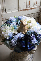 Caryca Blue Garden, wianek wielkanocny z zajączkiem, śr.48cm