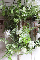 lekki wianek z hortensją, Zielona Efrania, śr.45cm 