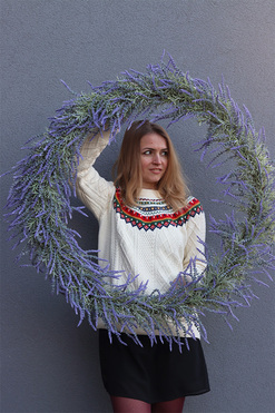 Lawenda Premium, wianek z lawendy, śr.100cm