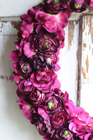 Eduro, purpurowy wianek na drzwi, śr.42cm