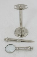 Glossary, zestaw gabinetowy, szkło powiększające i nóż do papieru, wys.18cm