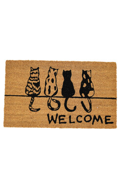 Kotki, wycieraczka pod drzwi, wym.75x45cm
