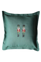 Xmas Nutcrackers, świąteczna poduszka, zielona