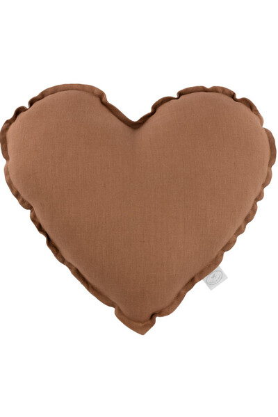 Heart Pillow, lniana poduszka w kształcie serca