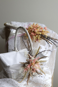 OD RĘKI Heloita, komplet dekoracji wielkanocnych, koszyczek&palemka, wys.30/55cm 