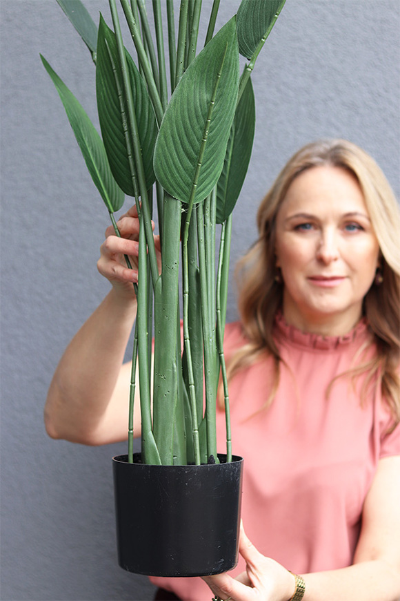 Strelicja Zielona, wysokiej jakości sztuczna roślina