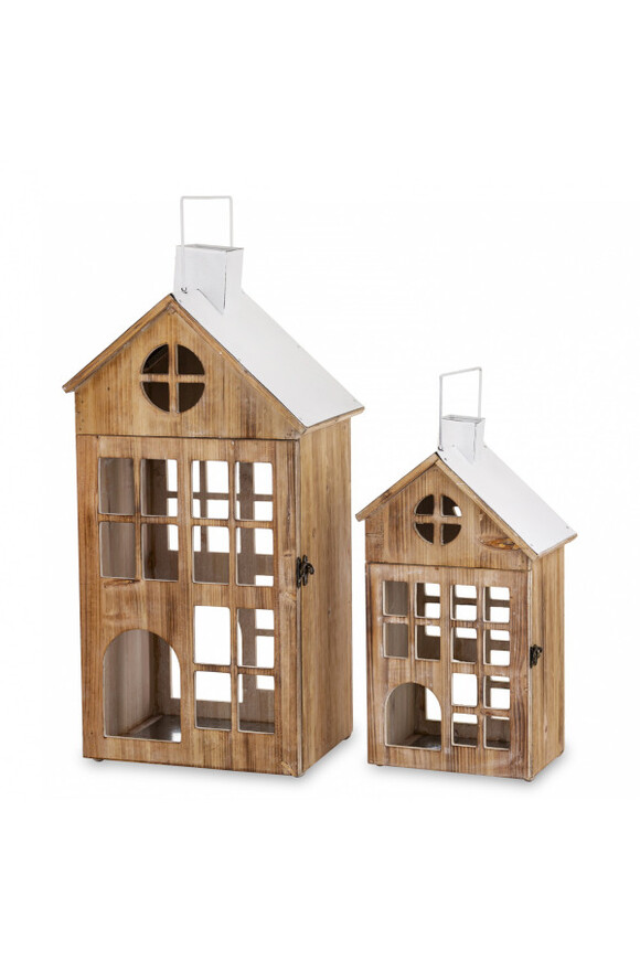 Chalet, drewniany lampion latarenka domek