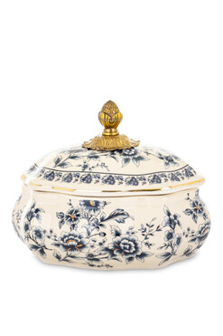 Imperial Blue, ceramiczne puzderko szkatułka B, wym.17x21.5x16cm