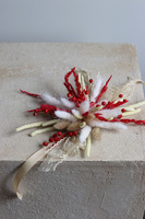 Boho Red, stroik / dekoracja do koszyczka wielkanocnego, rozp.27x16cm