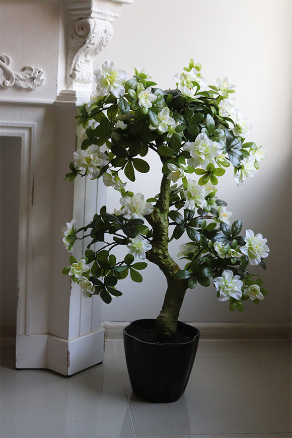 Azalia Bonsai, sztuczna roślina w doniczce