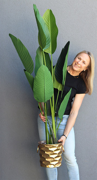 Bananowiec Gold, sztuczna roślina w donicy, wys.115cm