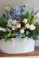 Evelive Manfredo, kompozycja z hiacyntami w naczyniu