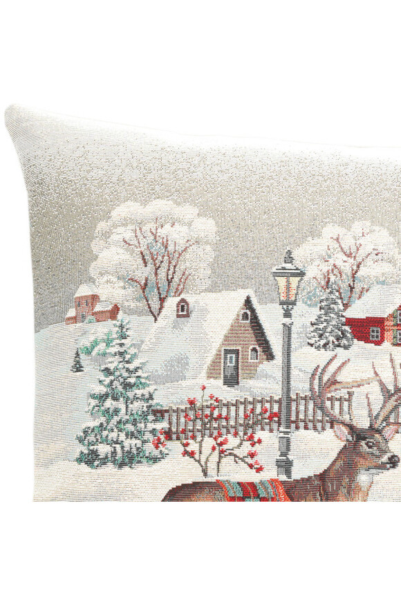 Renifer Mikołaja, poszewka gobelinowa dwustronna