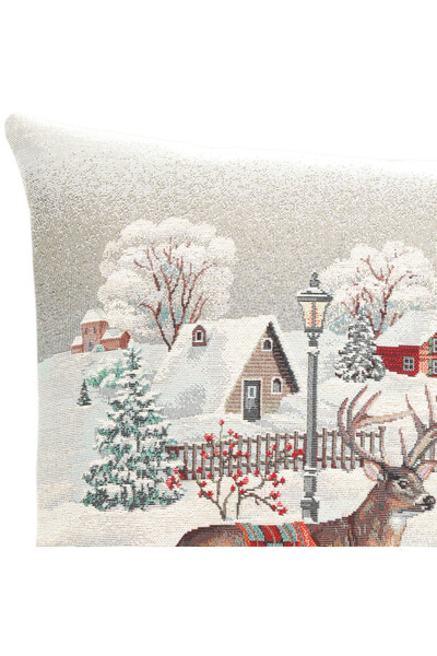 Renifer Mikołaja, poszewka gobelinowa dwustronna