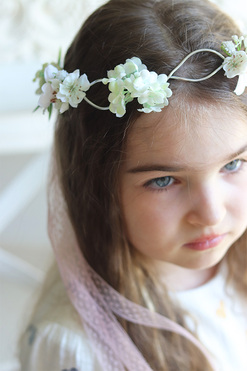 OD RĘKI Subtelia, komunijny wianek na głowę, rozmiar uniwersalny 