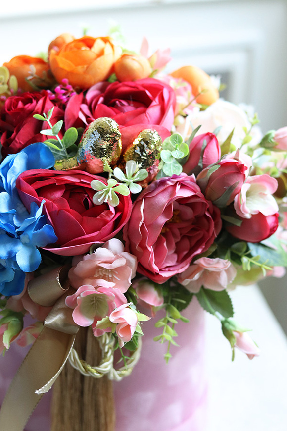 Tęcza Birds L, kolorowy flowerbox z chwostem