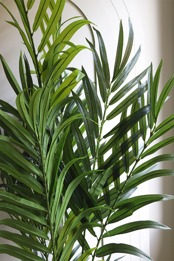 Palma Brasileiro Fiberglass, sztuczna roślina w szarej donicy