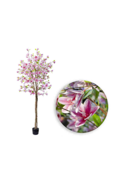 Kwitnąca Magnolia 2, sztuczna roślina drzewo w donicy, wys.180cm