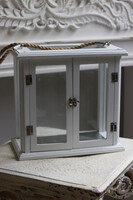 Marine White, drewniany lampion z drzwiczkami