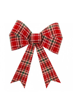OD RĘKI Tartan, kraciasta kokarda zawieszka A, wym.35x30cm
