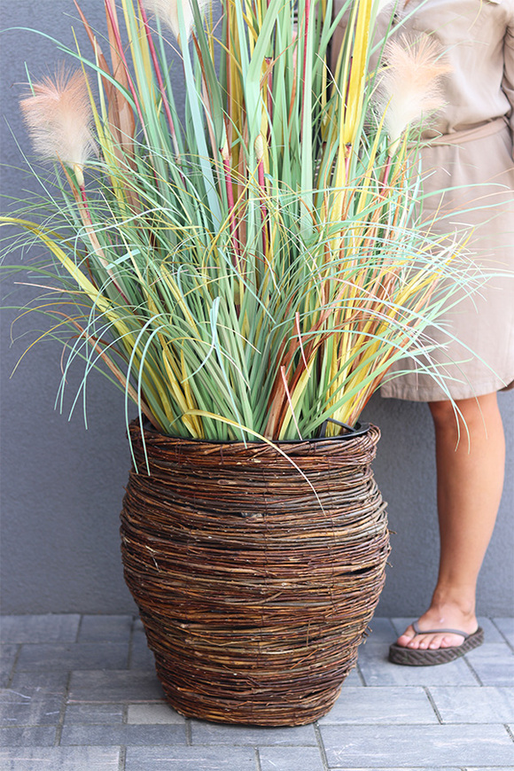 Sawana Basket, sztuczna trawa w koszu z kłosami