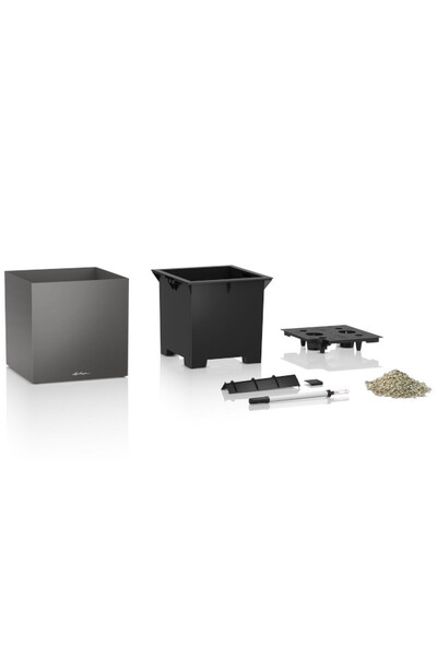 Cube Premium, doniczka z nawadnianiem, antracyt