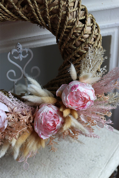 Love Day, asymetryczny wianek z suszem