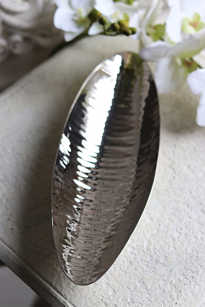 Lux Villa Silver Leaf, metalowa patera