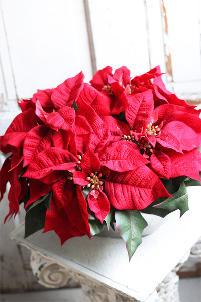 Gwiazda Betlejemska Silverisso, wysokiej jakości sztuczna roślina, wym.30x42cm 