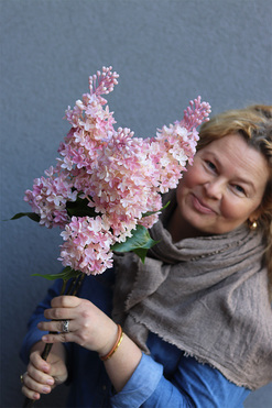 Bzy Deluxe Premium, gumowy bez kwitnący lilak, jasny róż, 3szt, dł.70cm