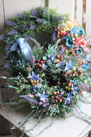 delikatny wiosenny wianek, Wichrowe Wzgórza 2, śr.32cm 