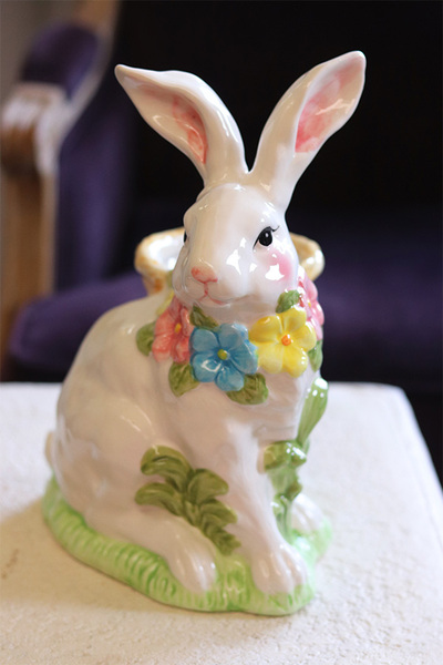 ceramiczna figurka - doniczka Sweet Bunny, wym.26x20x14cm