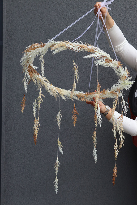 Boho Reggia, podwieszany wianek sufitowy, śr.50cm