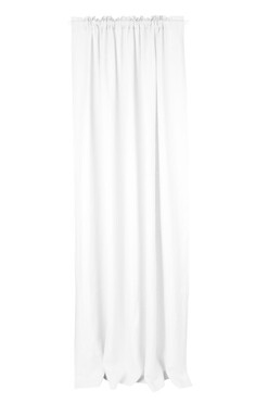 Linen Style, zasłona lniana z tunelem, biała, szer.140cm