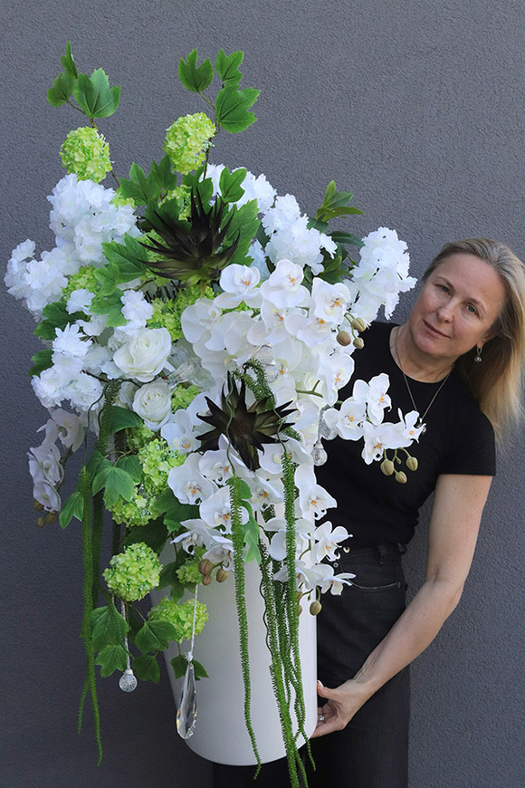 Auralis Fiberglass, podłogowa dekoracja kwiatowa