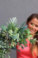 Subtelle Boho Simple, zielony wianek na obręczy