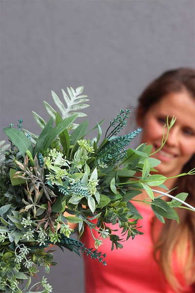 Subtelle Boho Simple, zielony wianek na obręczy