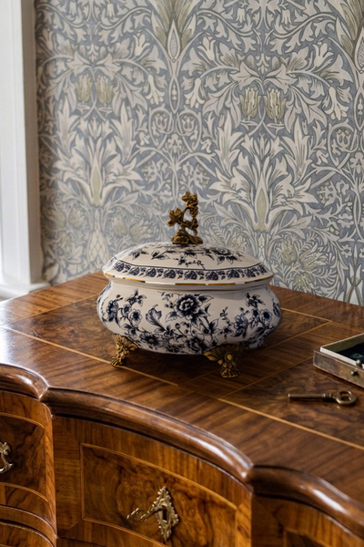 Imperial Blue, ceramiczne puzderko szkatułka