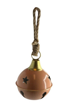 Motyle, metalowy dzwonek, pomarańczowy, mały, wym.19x14x14cm