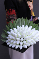 Tulippo New Design White, komplet dekoracji nagrobnych