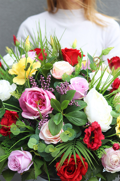 Felianta Georgina, wiązanka kompozycja nagrobna w misie