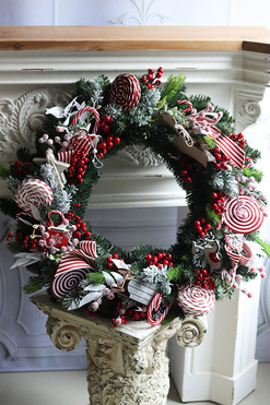 Lollypop Candy, świąteczny wianek dekoracyjny, śr.69cm