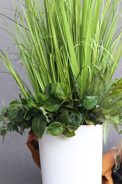 Grassa, kompozycja z traw w donicy