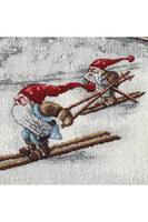 Skrzaty na Nartach, świąteczna podkładka gobelinowa