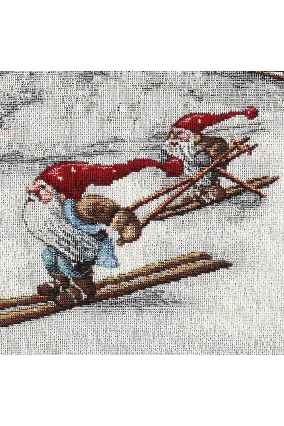 Skrzaty na Nartach, świąteczna podkładka gobelinowa