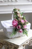 Trulla Pink, uroczy koszyczek wielkanocny z serwetką