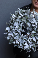 OD RĘKI Jemioła, zielony wianek świąteczny, śr.35cm