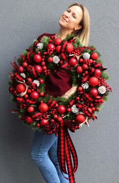 Spectacular Christmas, bożonarodzeniowy wieniec, śr.70cm   