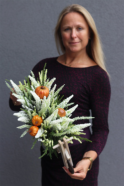 kompozycja Jesienna Trójkołówka wrzosowa, wym.40x30x25cm 