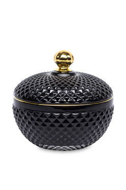 Padwa Black Wide, dekoracyjny pojemnik amfora, wym.11x12cm